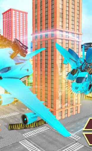 Coche volador transformación robot coche guerras 3