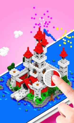 Color by Number 3D, Voxly - Unicorn Pixel Art 4