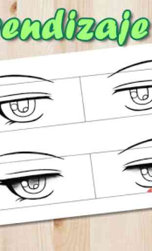 Cómo dibujar ojos anime 1