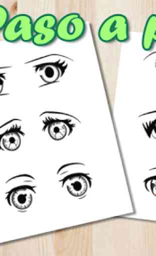 Cómo dibujar ojos anime 2
