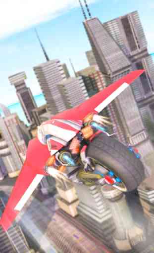 Futurista Volador Moto Jinete Conducción 2