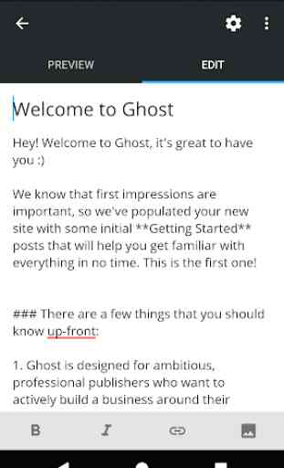 Ghost - Professional Blogging 3