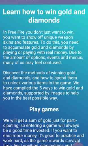 Guide For Free Fire - Diamonds & Weapons 1