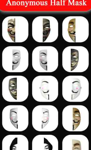 Half Anonymous Mask on Face - Vendetta Mask 4