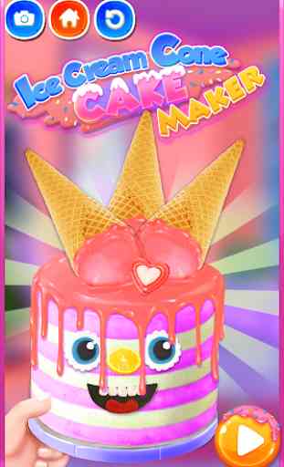 Ice Cream Cones Cake - Juego de cocina  1