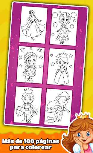 Libro de colorear princesa  2