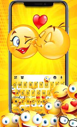 Love Emoji Party Tema de teclado 1
