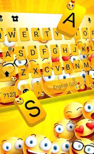 Love Emoji Party Tema de teclado 2