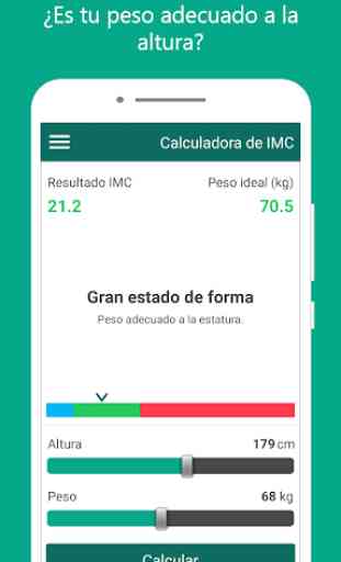 Mi IMC: Calculadora de IMC y Peso Ideal 1