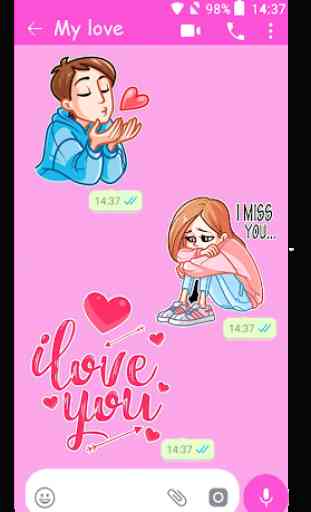 Pegatinas de amor para Whatsapp 2020 1
