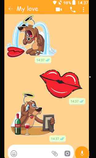 Pegatinas de amor para Whatsapp 2020 3