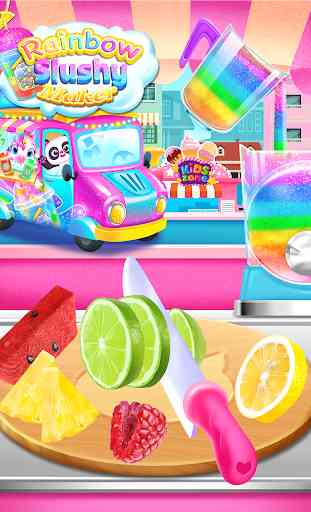 Rainbow Frozen Slushy Truck: Ice Candy Slush Maker 3