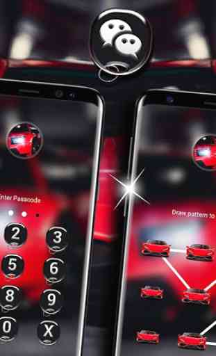 Red Car Launcher Theme 3