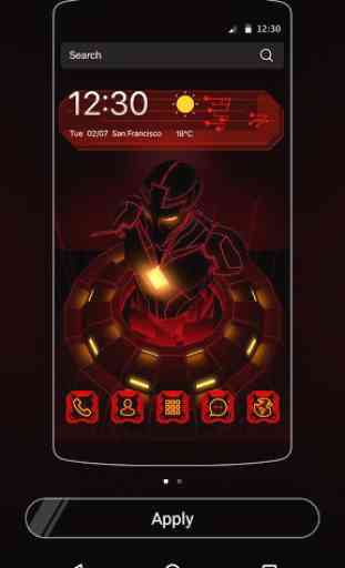 Rojo del hierro héroe 3D Tema 3