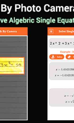 Solve Math by Photo Camera Calculator 2