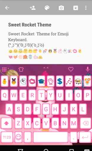 Sweet Rocket Emoji Keyboard 1