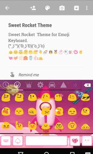 Sweet Rocket Emoji Keyboard 2