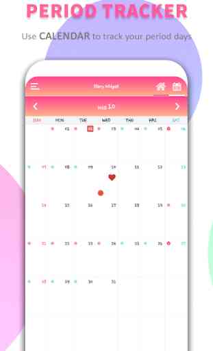 Calendario de embarazo y ovulación - período de 2