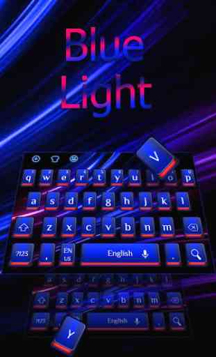 Cool Blue Red Light Keyboard 2