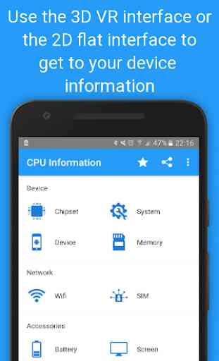 CPU Information : Device Info ver en 3D VR 2
