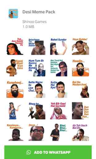Desi Meme Sticker Pack - What'sApp , WAStickerApps 2