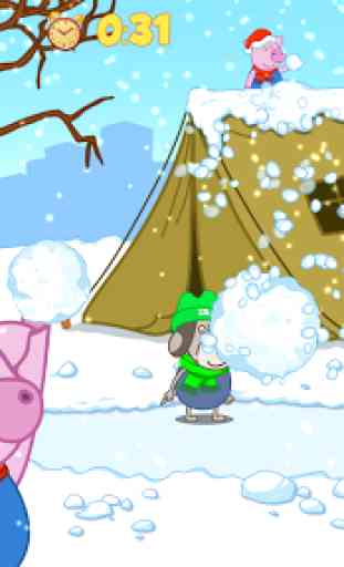 Divertido bola de nieve batalla:Juegos de invierno 4