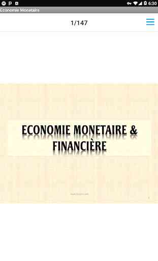 Economie Monétaire - Sciences Economiques 4