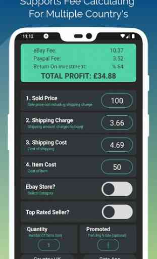 eProfit - eBay Profit & Fee Calculator 4