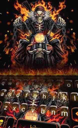 Fire Skull Rider Tema de teclado 1
