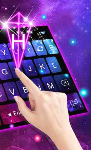 Galaxy 3d Hologram Tema de teclado 2