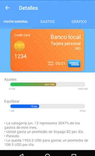 Gerente de tarjeta de crédito: Gerente de gastos 2