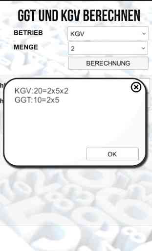 GGT und KGV Rechner 4
