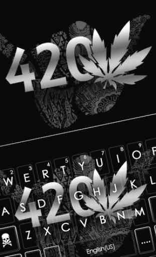 Metal Weed 420 Tema de teclado 1