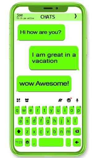 Neon Green Chat Tema de teclado 1