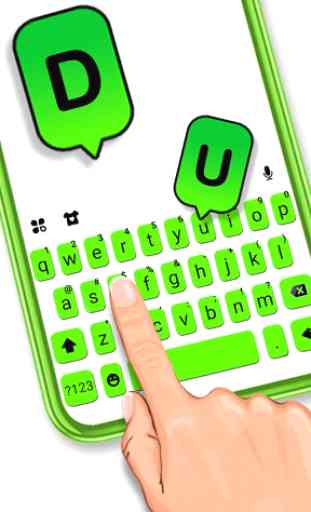 Neon Green Chat Tema de teclado 2
