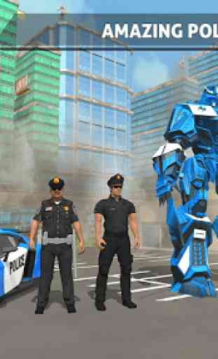 Police Robot Car Game - Transporte del avión 3