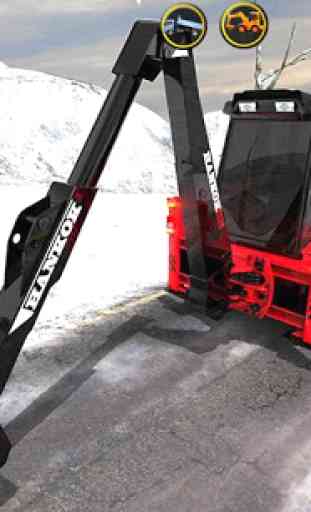 Snow Heavy Excavator Crane Rescue: Clean Roads 4