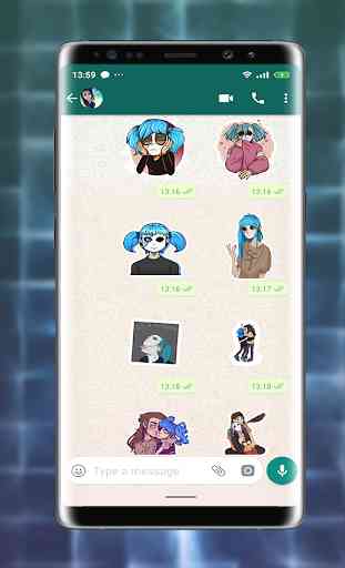 Stickers from Sally Face for WhatsApp 1