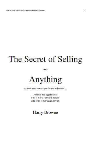 The Secret of Selling Anything book 1