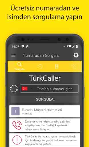 TürkCaller - Numara Sorgulama & Arayan Kimliği 3