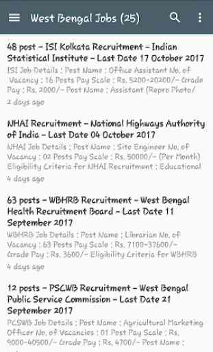 West Bengal govt jobs 2