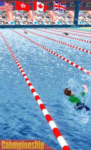 campeonato de carrera de agua de piscina de niños 1