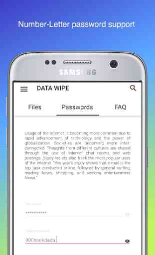 Data Wipe Screen Locker 3