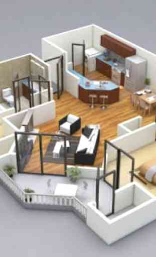 Diseños de planos de casas en 3D 1