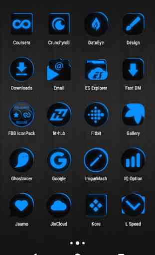 Flat Black and Blue Icon Pack ✨Free✨ 3