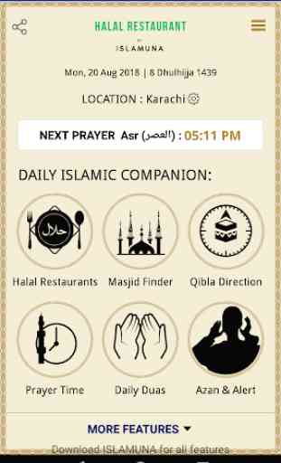 Halal Restaurants: Food Finder, Prayer & Qibla 1