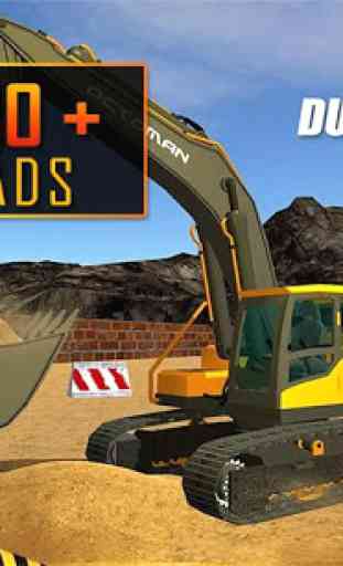 Heavy Excavator Crane Builder-Sand Digger Truck 3D 1