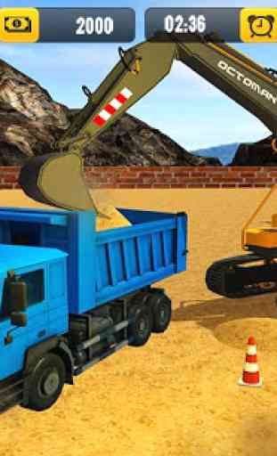 Heavy Excavator Crane Builder-Sand Digger Truck 3D 2