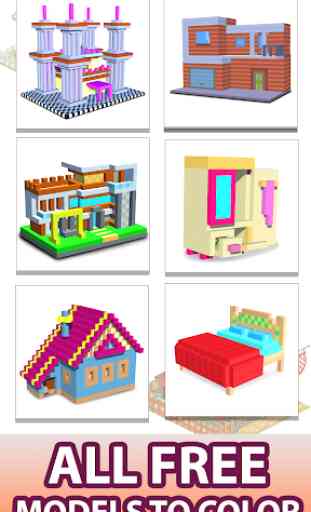 House 3D Color by Number - Voxel Paint, Coloring 1