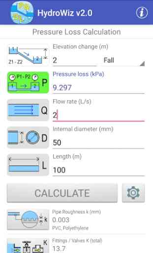 HydroWiz - Pipe Flow Hydraulic Calculations 2